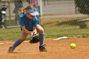 girl catching ball